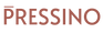 Logo of PRESSINO with a red-brown color on a transparent background